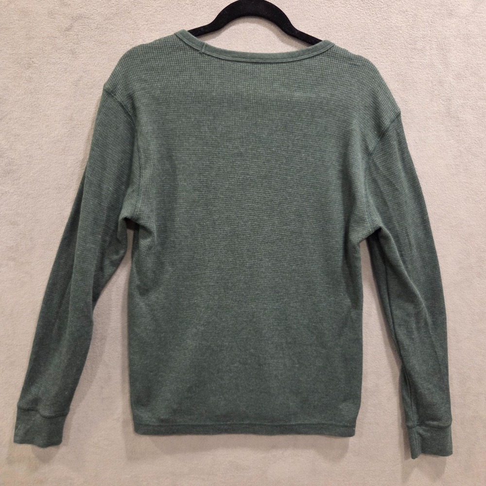 Old Navy Long Sleeve Waffle Knit Thermal T Shirt Mens Size M Gray Baselayer Y2K‎ - Picture 4 of 10